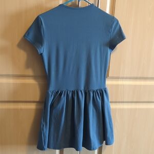 Blue Tennis-Style Dress With Shorts Underneath